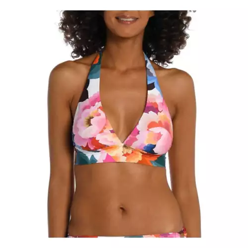 Women's La Blanca Floral Rhythm Banded Halter Bikini Top Swimsuit 1 Women's La Blanca Floral Rhythm Banded Halter Bikini Top Swimsuit