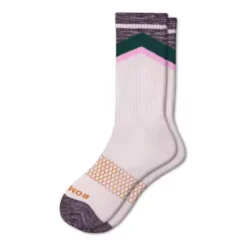 Adult Bombas Marl Stripe Geo Crew Socks