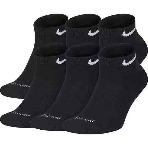 Adult Nike Everyday Plus Cushion 6 Pack Ankle Socks 1 Adult Nike Everyday Plus Cushion 6 Pack Ankle Socks
